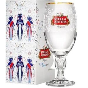 3 Stella Artois water chalices, all new in box: Mexico, India, Phillipines